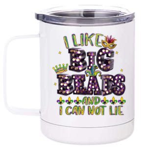 I Like Big Beads And I Can Not Lie Fat Tuesday For Mardi Gras 12 oz Stainless Steel Tumbler Cup