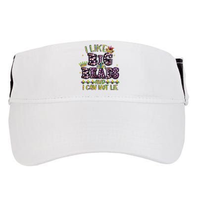 I Like Big Beads And I Can Not Lie Fat Tuesday For Mardi Gras Adult Drive Performance Visor