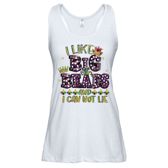 I Like Big Beads And I Can Not Lie Fat Tuesday For Mardi Gras Ladies Essential Flowy Tank