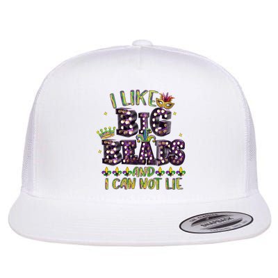 I Like Big Beads And I Can Not Lie Fat Tuesday For Mardi Gras Flatbill Hat