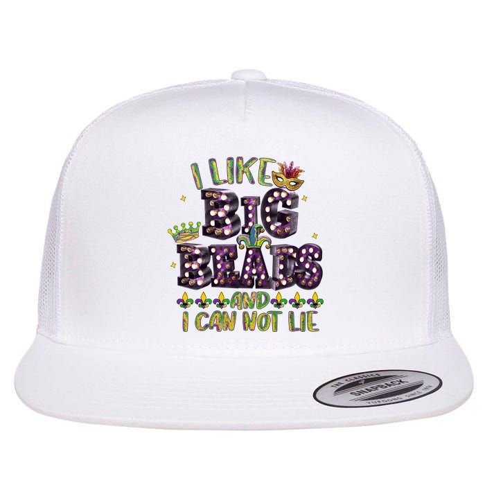 I Like Big Beads And I Can Not Lie Fat Tuesday For Mardi Gras Flatbill Hat