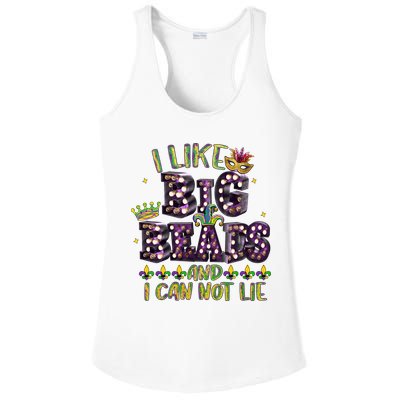 I Like Big Beads And I Can Not Lie Fat Tuesday For Mardi Gras Ladies PosiCharge Competitor Racerback Tank