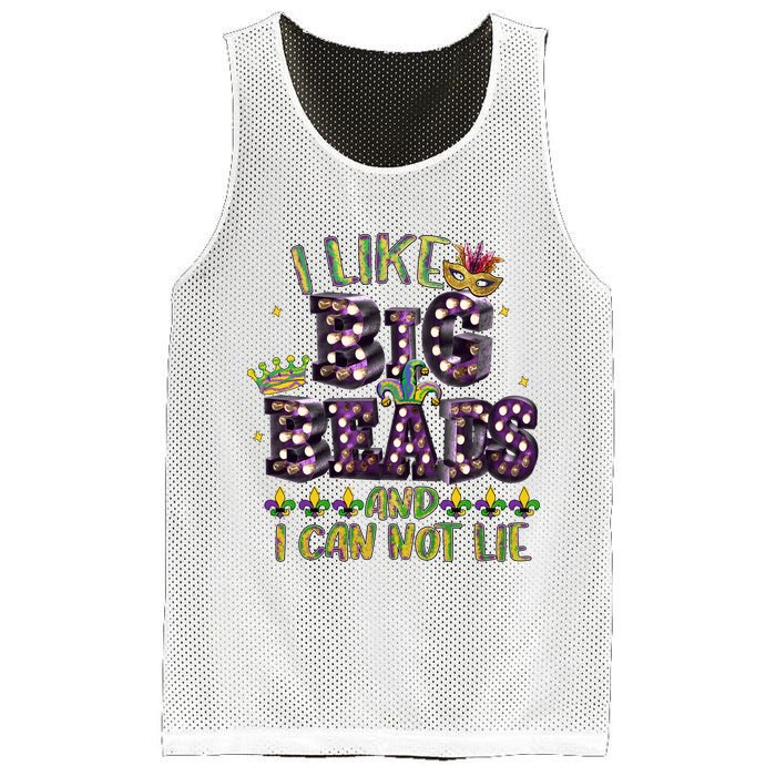 I Like Big Beads And I Can Not Lie Fat Tuesday For Mardi Gras Mesh Reversible Basketball Jersey Tank