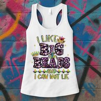 I Like Big Beads And I Can Not Lie Fat Tuesday For Mardi Gras Womens Tank Top