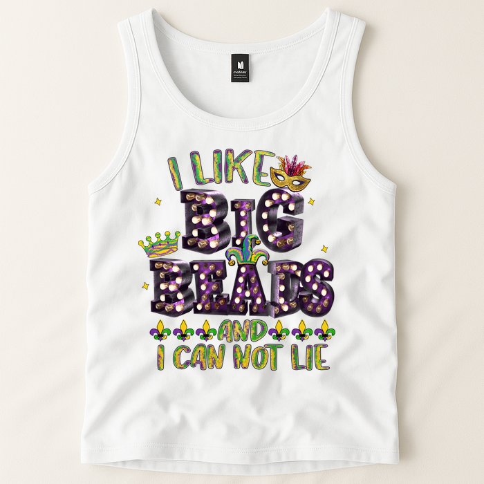 I Like Big Beads And I Can Not Lie Fat Tuesday For Mardi Gras Tank Top