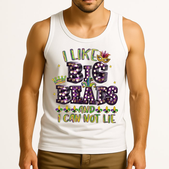I Like Big Beads And I Can Not Lie Fat Tuesday For Mardi Gras Tank Top