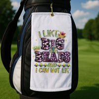 I Like Big Beads And I Can Not Lie Fat Tuesday For Mardi Gras Golf Towel