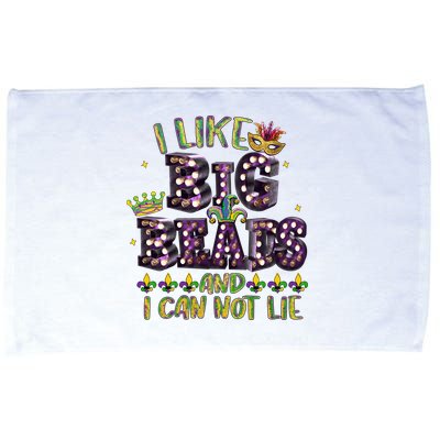 I Like Big Beads And I Can Not Lie Fat Tuesday For Mardi Gras Microfiber Hand Towel