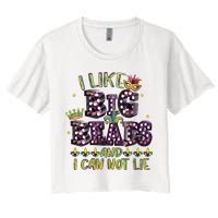 I Like Big Beads And I Can Not Lie Fat Tuesday For Mardi Gras Crop Top