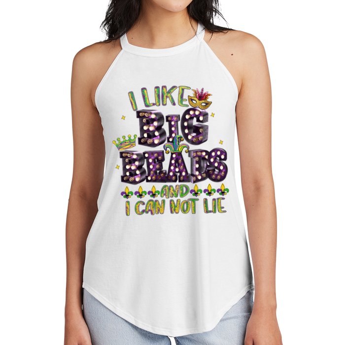 I Like Big Beads And I Can Not Lie Fat Tuesday For Mardi Gras Women's Perfect Tri Rocker Tank