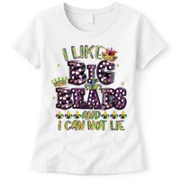 I Like Big Beads And I Can Not Lie Fat Tuesday For Mardi Gras Womens T-Shirt