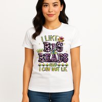 I Like Big Beads And I Can Not Lie Fat Tuesday For Mardi Gras Womens T-Shirt