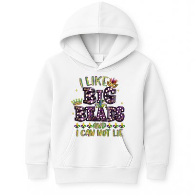 I Like Big Beads And I Can Not Lie Fat Tuesday For Mardi Gras Kids Hoodie