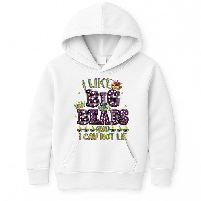 I Like Big Beads And I Can Not Lie Fat Tuesday For Mardi Gras Kids Hoodie