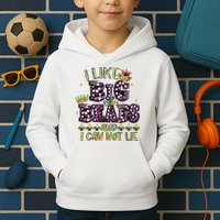 I Like Big Beads And I Can Not Lie Fat Tuesday For Mardi Gras Kids Hoodie
