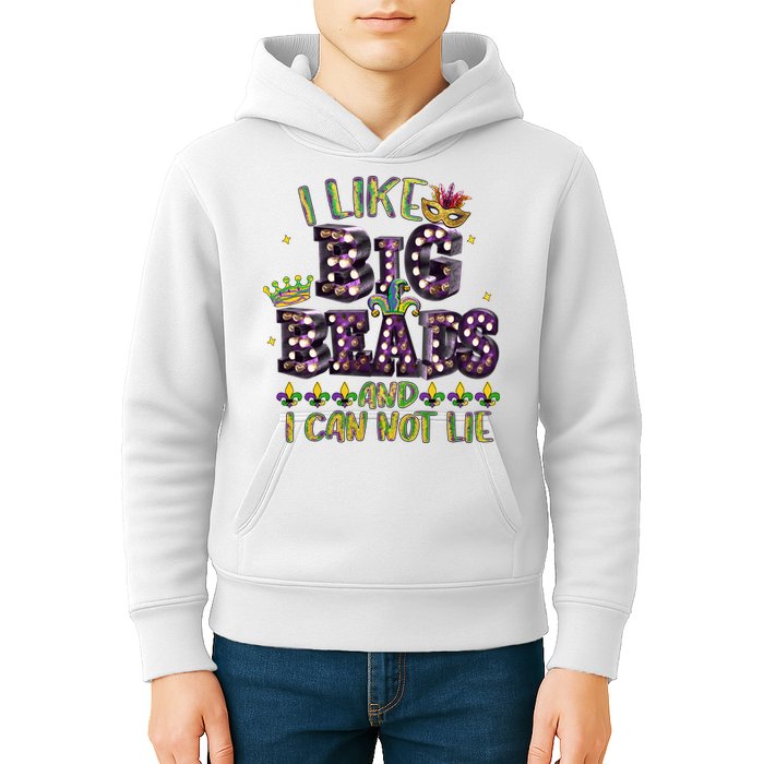 I Like Big Beads And I Can Not Lie Fat Tuesday For Mardi Gras Kids Hoodie