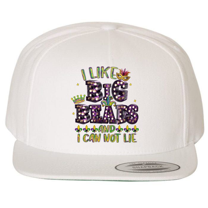 I Like Big Beads And I Can Not Lie Fat Tuesday For Mardi Gras Wool Snapback Cap