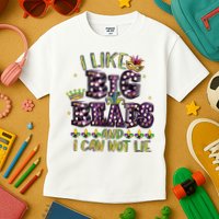 I Like Big Beads And I Can Not Lie Fat Tuesday For Mardi Gras Kids T-Shirt