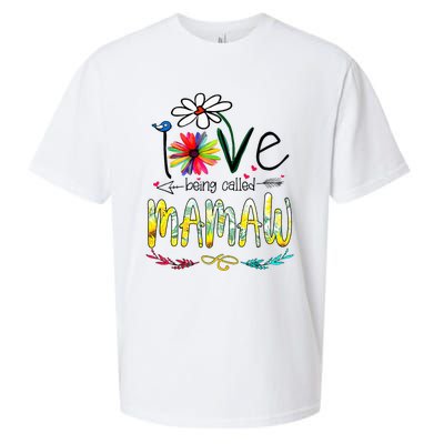 I Love Being Called Mamaw Sunflower Mothers Day Gift Sueded Cloud Jersey T-Shirt