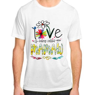 I Love Being Called Mamaw Sunflower Mothers Day Gift Adult ChromaSoft Performance T-Shirt