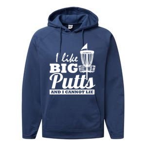 I Like Big Putts And I Cannot Lie Funny Ultimate Frisbee Cute Gift Performance Fleece Hoodie