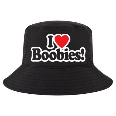 I Love Boobies Heart Boobs Breasts Awareness Cancer Breast Joke Big Boob Cool Comfort Performance Bucket Hat