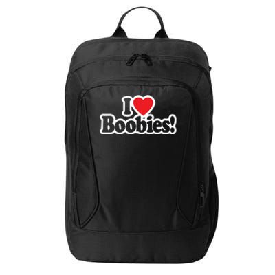 I Love Boobies Heart Boobs Breasts Awareness Cancer Breast Joke Big Boob City Backpack