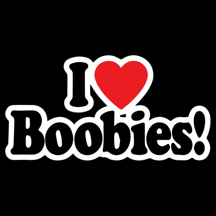 I Love Boobies Heart Boobs Breasts Awareness Cancer Breast Joke Big Boob 16 in Basic Backpack