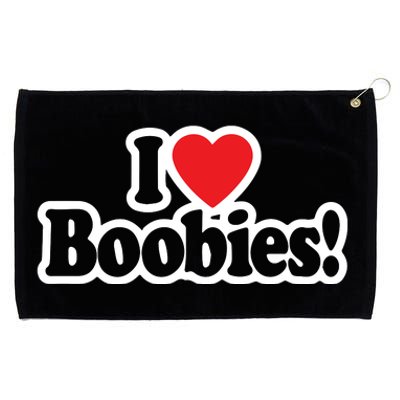 I Love Boobies Heart Boobs Breasts Awareness Cancer Breast Joke Big Boob Grommeted Golf Towel