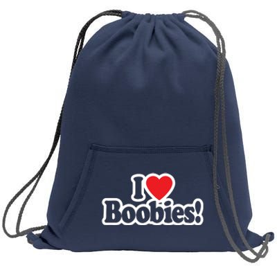 I Love Boobies Heart Boobs Breasts Awareness Cancer Breast Joke Big Boob Sweatshirt Cinch Pack Bag