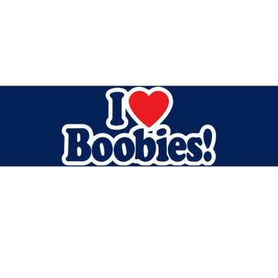 I Love Boobies Heart Boobs Breasts Awareness Cancer Breast Joke Big Boob Bumper Sticker