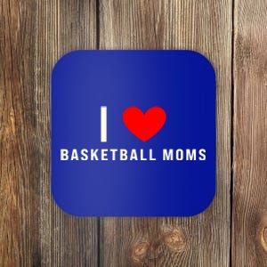 I Love Basketball Moms Funny Red Heart Cool Gift Coaster