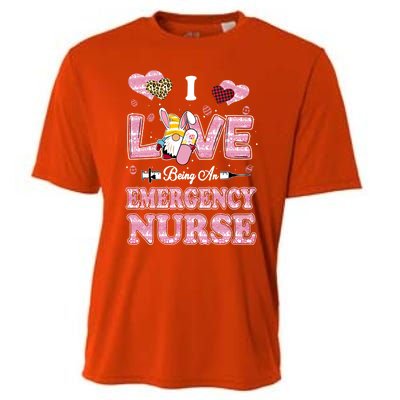 I Love Being Emergency Nurse Gnome Easter Nurse Gift Cooling Performance Crew T-Shirt