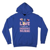 I Love Being Emergency Nurse Gnome Easter Nurse Gift Hoodie