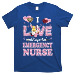 I Love Being Emergency Nurse Gnome Easter Nurse Gift T-Shirt