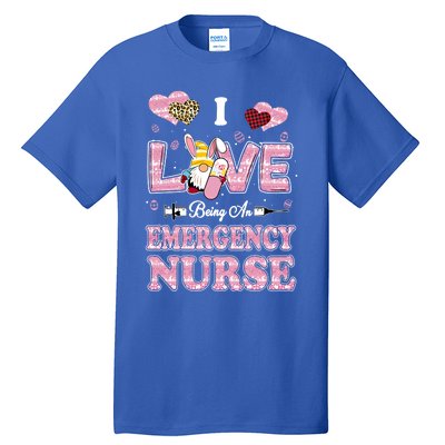 I Love Being Emergency Nurse Gnome Easter Nurse Gift Tall T-Shirt