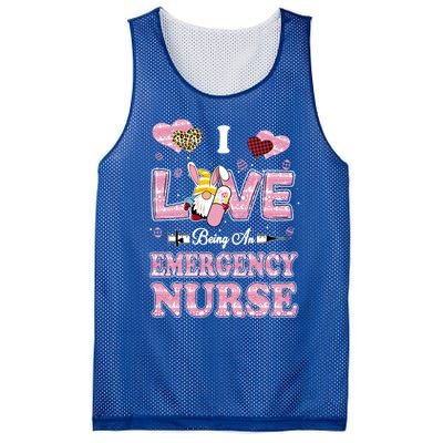 I Love Being Emergency Nurse Gnome Easter Nurse Gift Mesh Reversible Basketball Jersey Tank