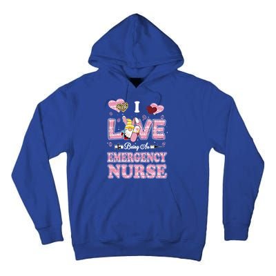 I Love Being Emergency Nurse Gnome Easter Nurse Gift Tall Hoodie