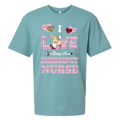 I Love Being Emergency Nurse Gnome Easter Nurse Gift Sueded Cloud Jersey T-Shirt