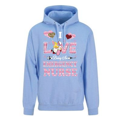 I Love Being Emergency Nurse Gnome Easter Nurse Gift Unisex Surf Hoodie