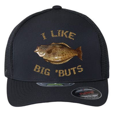 I Like Big 'Buts Halibu For Halibut Fishing Flexfit Unipanel Trucker Cap