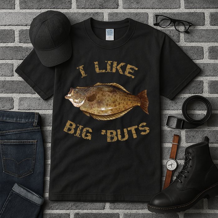 I Like Big 'Buts Halibu For Halibut Fishing Tall T-Shirt