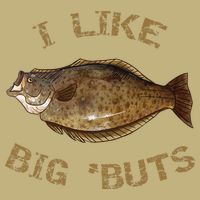 I Like Big 'Buts Halibu For Halibut Fishing Button