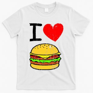 I Love Burgers Funny Hamburger Cheeseburger Graphic T-Shirt