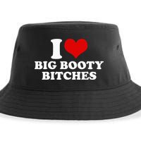 I Love Big Booty Bitches Funny Party Heart Graphic Sustainable Bucket Hat