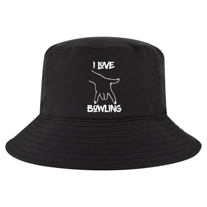I Love Bowling Cool Comfort Performance Bucket Hat