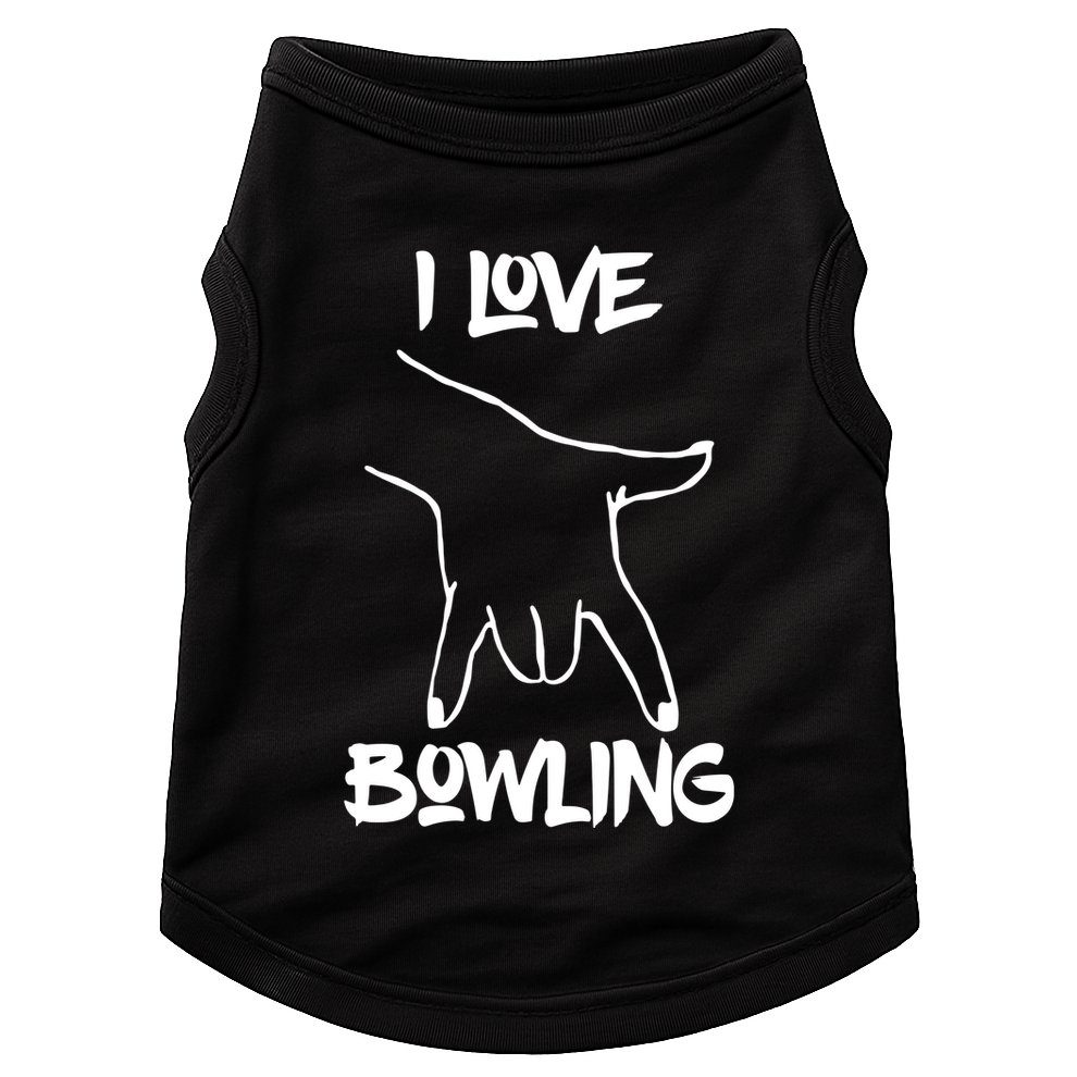 I Love Bowling Doggie Tank
