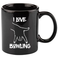 I Love Bowling 11oz C Handle Ceramic Mug