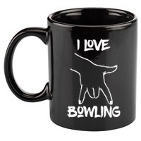 I Love Bowling 11oz C Handle Ceramic Mug