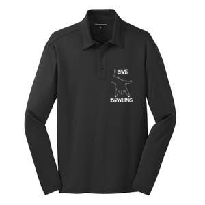 I Love Bowling Silk Touch Performance Long Sleeve Polo